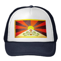 Sun kissed Tibet Flag Trucker Hats