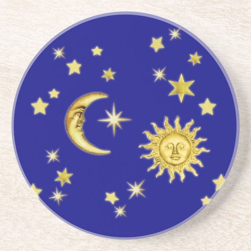 Sun, Moon & Stars Beverage Coaster