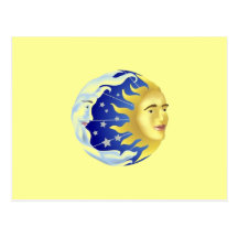 Sun, Moon, Stars Post Cards