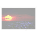 Sun, ocean stationery design