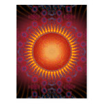 Sun psychédélique : Conception en spirale de fract Cartes Postales