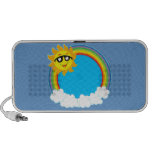 Sun & Rainbow Wreath with Clouds iPhone Speaker