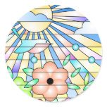 Sun Rays and Flowers Sticker