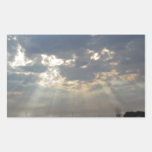 Sun Rays Rectangle Sticker