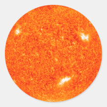 Sun Round Stickers