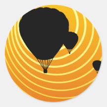 sun scene ballooning stickers