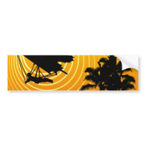 sun scene hang gliding bumper stickers