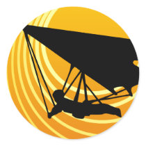sun scene hang gliding stickers