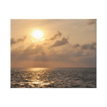 Sun set in Indian ocean Gallery Wrapped Canvas