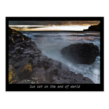Sun set on the end of World Postcard