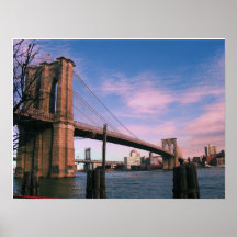 sun set over brooklyn poster