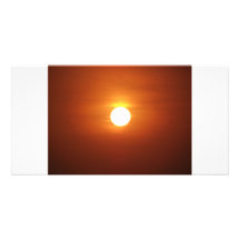 sun set photo greeting card