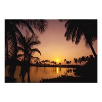 Sun setting on Anaeho'omalu Bay, Big Island,