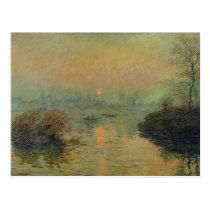 Sun Setting over the Seine at Lavacourt postcards