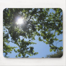 Sun shines through the trees - mousepad