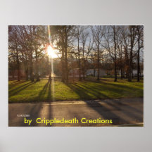 Sun shining through print