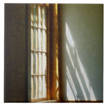 Sun Streaming Through Window Ceramic Tile
