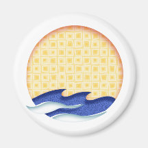 Sun & Surf Graphic Logo Refrigerator Magnet