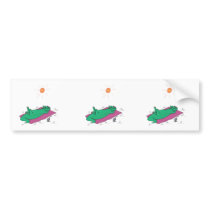 sun tanning crocodile bumper stickers