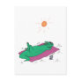 sun tanning crocodile postcards