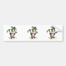 sun tanning penguin bumper stickers
