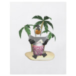 sun tanning penguin full color flyer