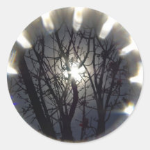 Sun with Filter Round Stickers