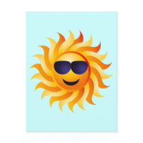 SUN WITH SHADES ON POSTCARDS