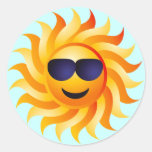 SUN WITH SHADES ON STICKERS
