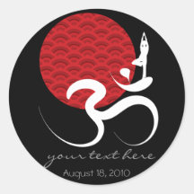 Sun, Yoga & Om Custom Gift Label / Sticker