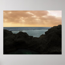 Sunbeams By the Sea - Mediterranean Sea Print