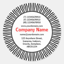 SunBurst 02 Business Round Sticker