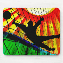 Sunburst and Net Soccer Goalie Mousepads