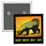 Sunburst Honey Badger Pinback Buttons