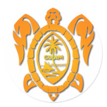 sunburst turtle round sticker