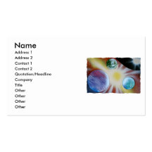 Sunburst with planets spray paint spraypainting business card