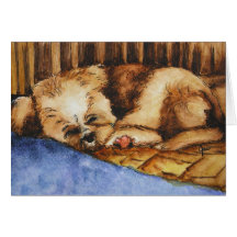 Sunday Afternoon Nap Fine Art Card