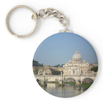 Sunday Morning in Rome Keychain