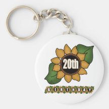 Sunflower 20th Birthday Gifts Key Chain