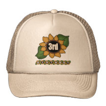 Sunflower 3rd Birthday Gifts Mesh Hat