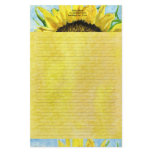 Sunflower 4 Watercolor Personalized Stationary Personalized Stationery