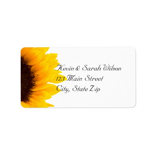 Sunflower Address Labels