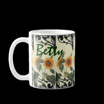 Sunflower and iron mugs