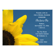 Sunflower and Sky Bridal Shower Invitations