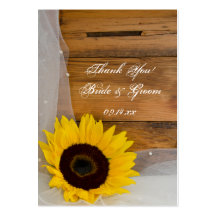 Sunflower and Veil Country Wedding Favour Tags Business Card