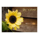 Sunflower anniversary invitation