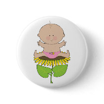 Sunflower Baby Girl Button