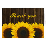 Sunflower Barn Wood Thank You Cards