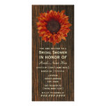 Sunflower & Barnwood Rustic Bridal Shower Invite