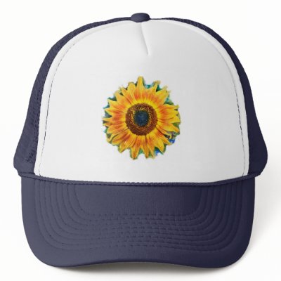 Sunflower Baseball cap Mesh Hat by ginaayerssignore